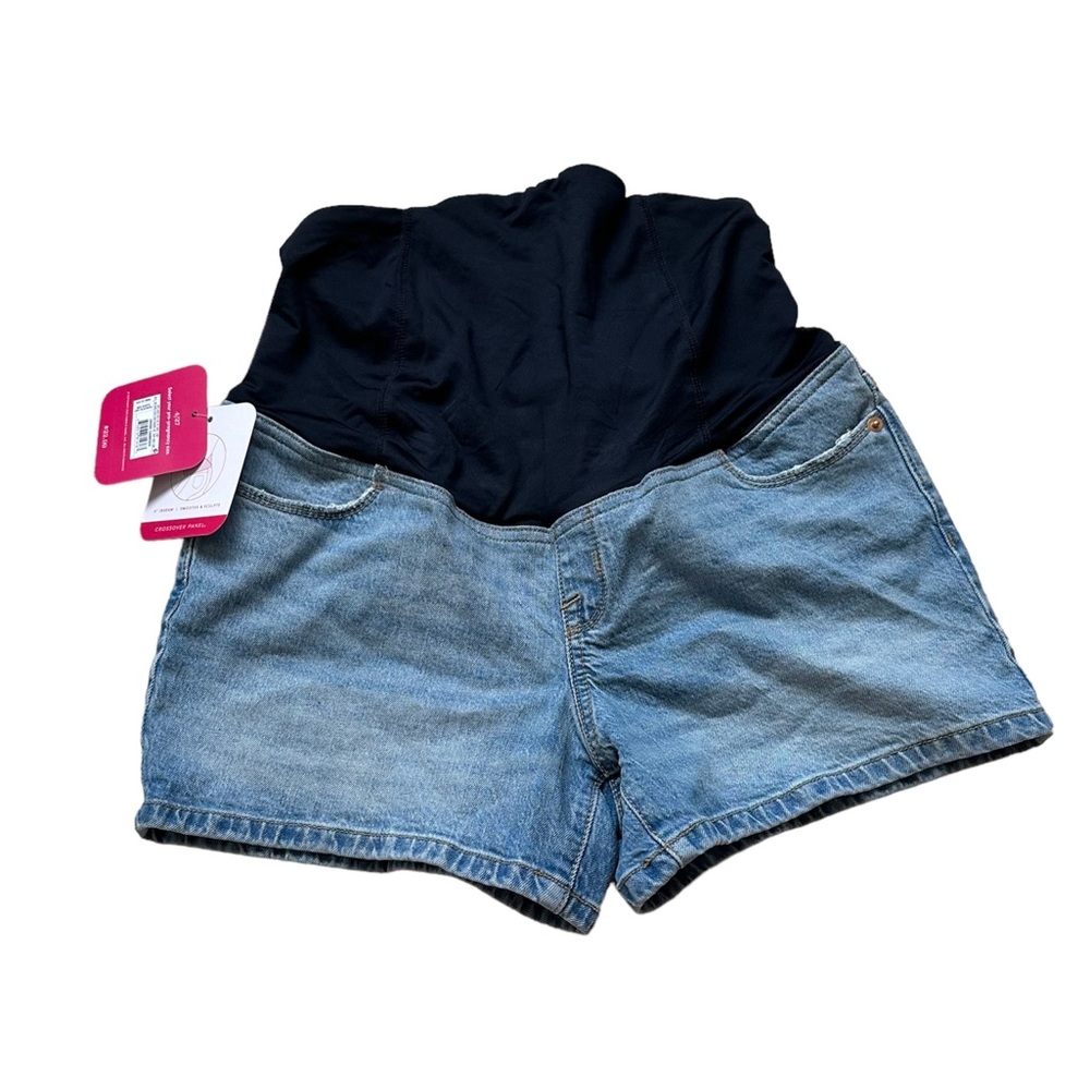 Isabel Maternity NWT Size 4 MIDI Jean Short Over the belly Panel